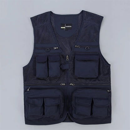 Multifunctional Outdoor Work Fishing Photo Vest W/ Pockets