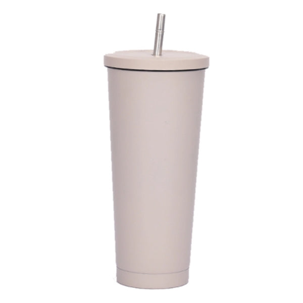 25 Oz Stainless Steel Skinny Tumbler With Straw And Lid