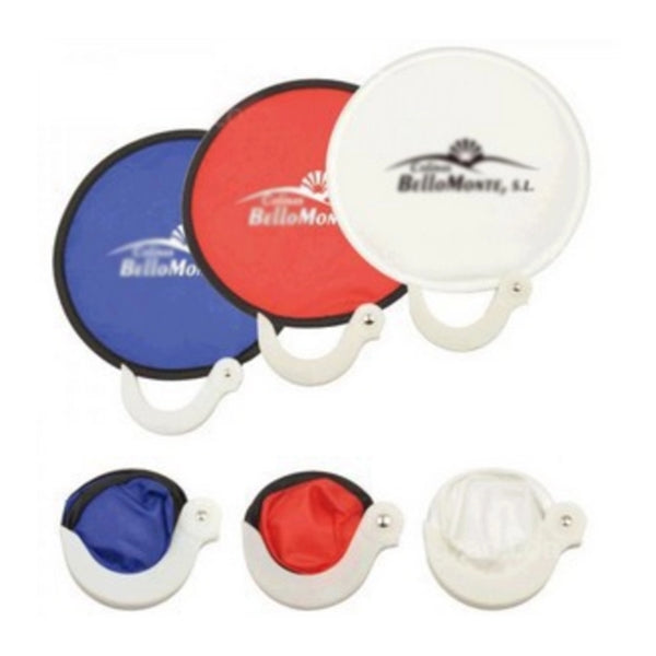 Foldable Nylon Fan with Plastic Handle