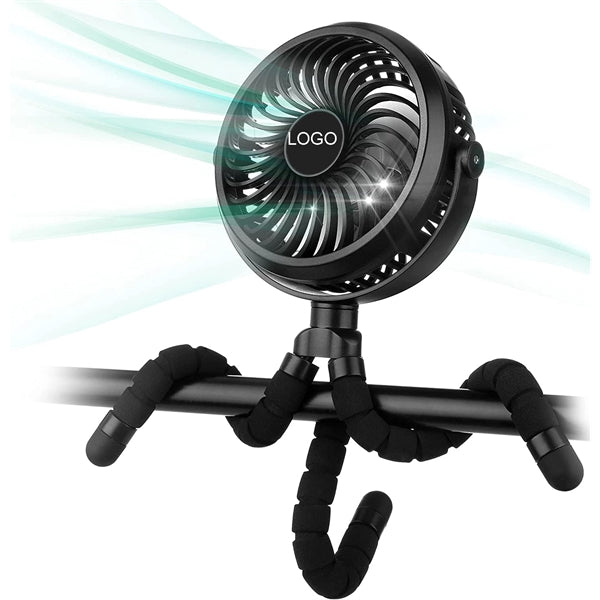 Rechargeable Mini Stroller Tripod Clip-on Baby Fan