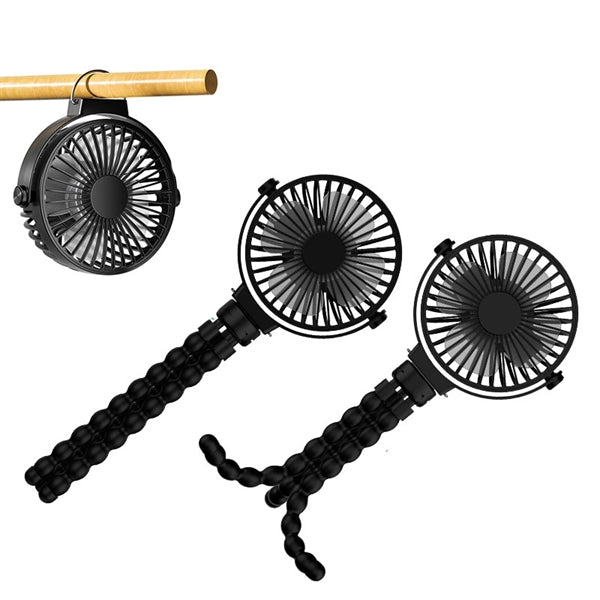 Rechargeable Mini Stroller Tripod Clip-on Baby Fan