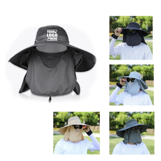 Wide Brim Fishing Sun Hat With Neck Flap