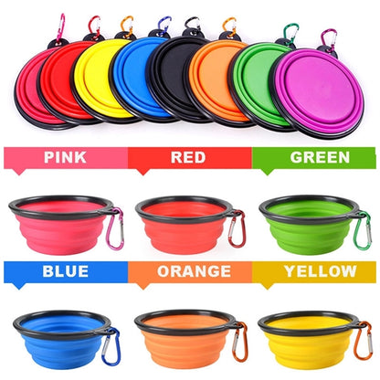 Portable Foldable Pet/Dog Bowl with Carabiners