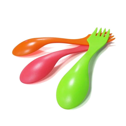 Spork 3 in 1 Camping Spoon Fork Knife Combo Plastic Cutlery