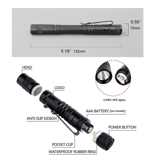 Pen Light Mini Portable Led Flashlight