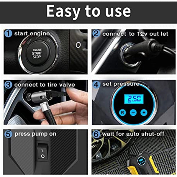 Digital Air Compressor For Car Auto Pump