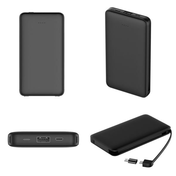 3 In1 10000Mah Power Bank Built In Cable
