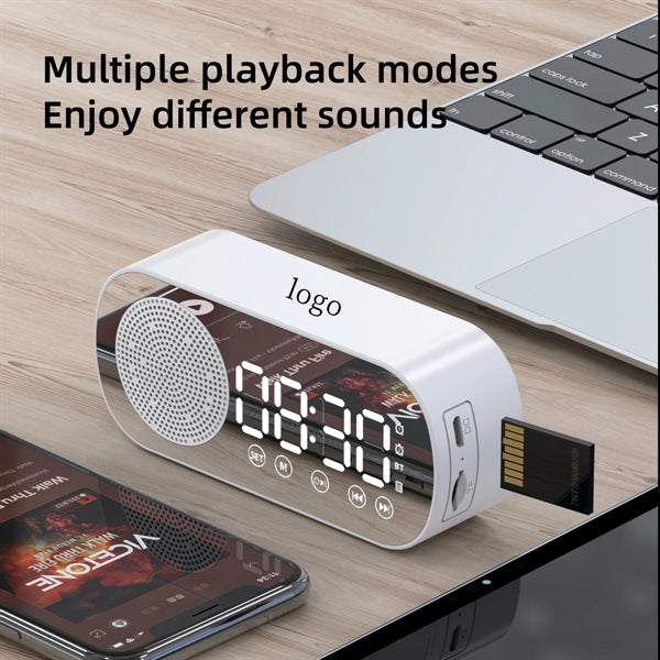 New Wireless Bluetooth Speaker Clock Dual Alarm