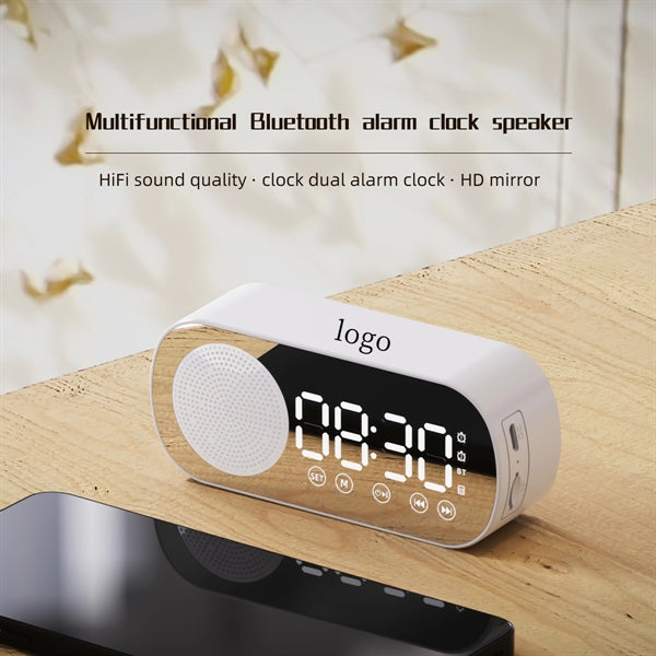 New Wireless Bluetooth Speaker Clock Dual Alarm