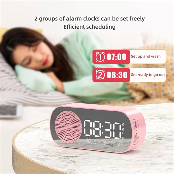 New Wireless Bluetooth Speaker Clock Dual Alarm