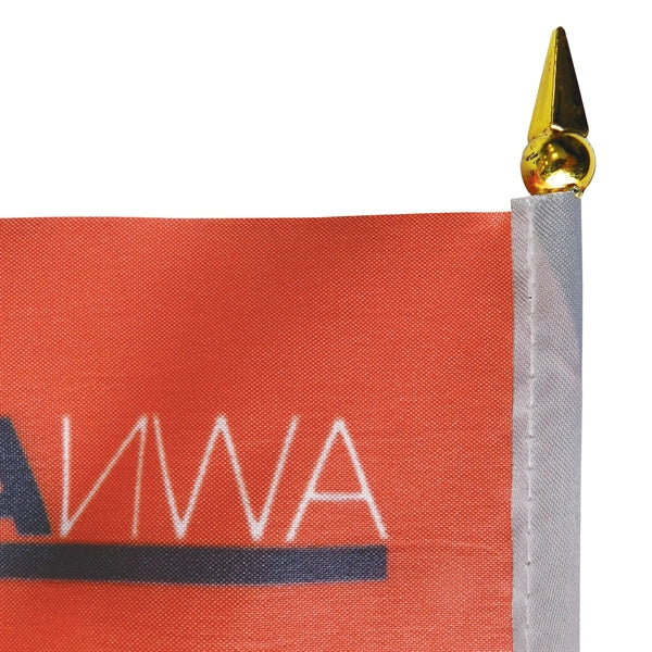4" x 6" Single Reverse Polyester Stick Flags