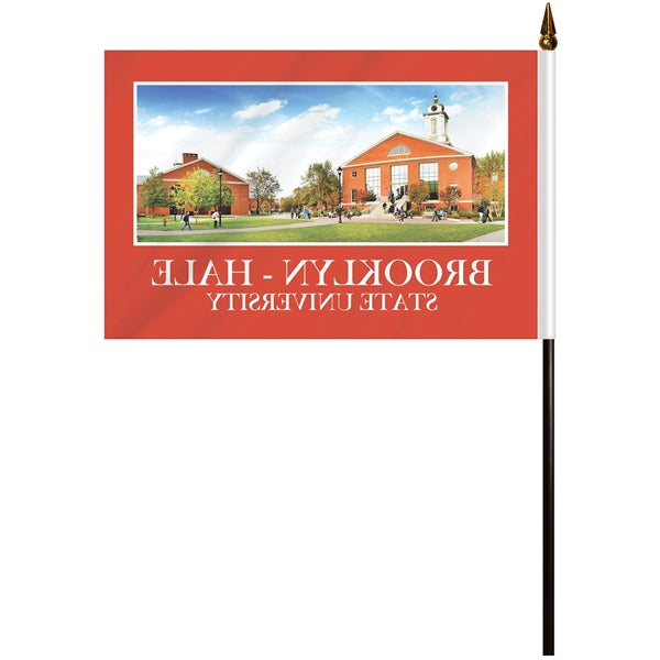 6" x 9" Single Reverse Polyester Stick Flags