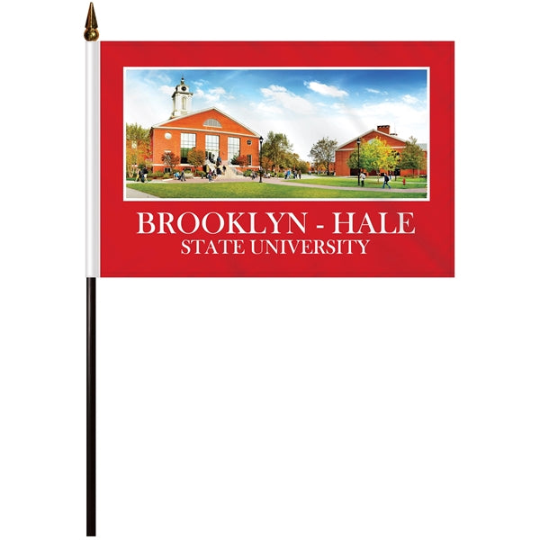 6" x 9" Double Sided Polyester Stick Flags