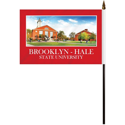 6" x 9" Double Sided Polyester Stick Flags