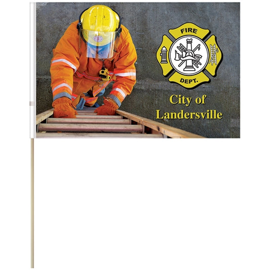 16" x 24" Single Reverse Polyester Stick Flags