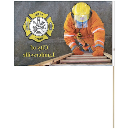 16" x 24" Single Reverse Polyester Stick Flags