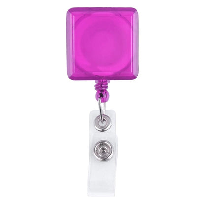 Square-Shaped Retractable Badge Holder