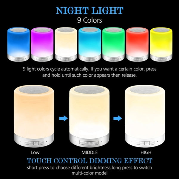 Portable Night Light Bluetooth Speaker