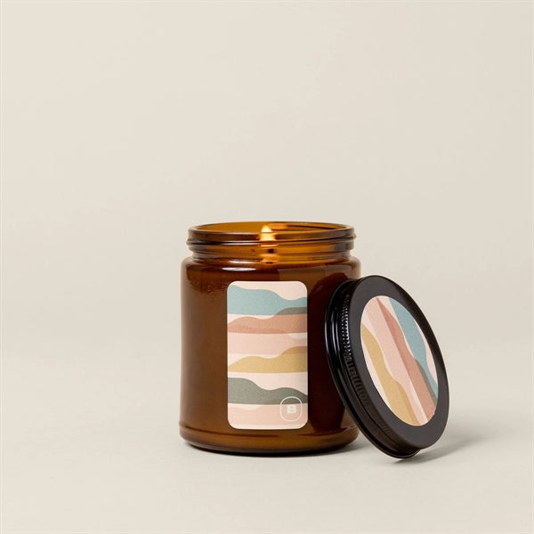 Glass Jar Candle with Lid - Label