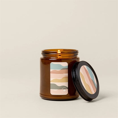 Glass Jar Candle with Lid - Label