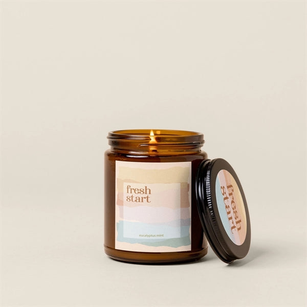 Glass Jar Candle with Lid - Label