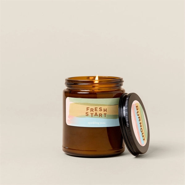 Glass Jar Candle with Lid - Label
