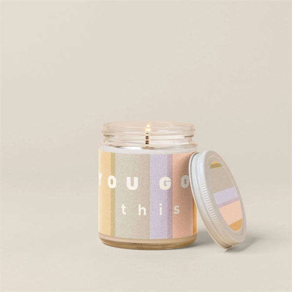 Glass Jar Candle with Lid - Label