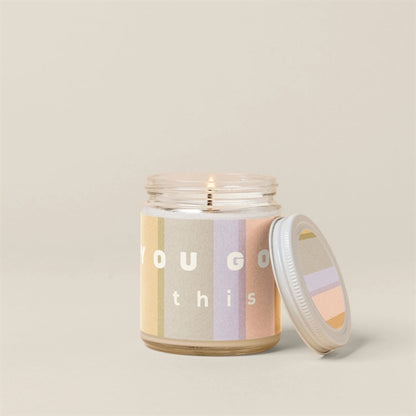 Glass Jar Candle with Lid - Label