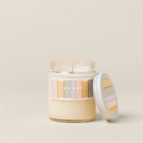 Glass Jar Candle with Lid - Label