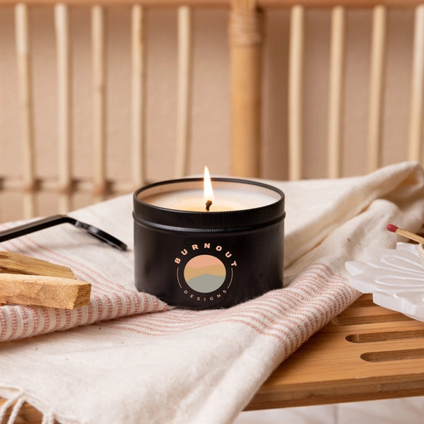 Tin with Candle and Lid - Direct Print