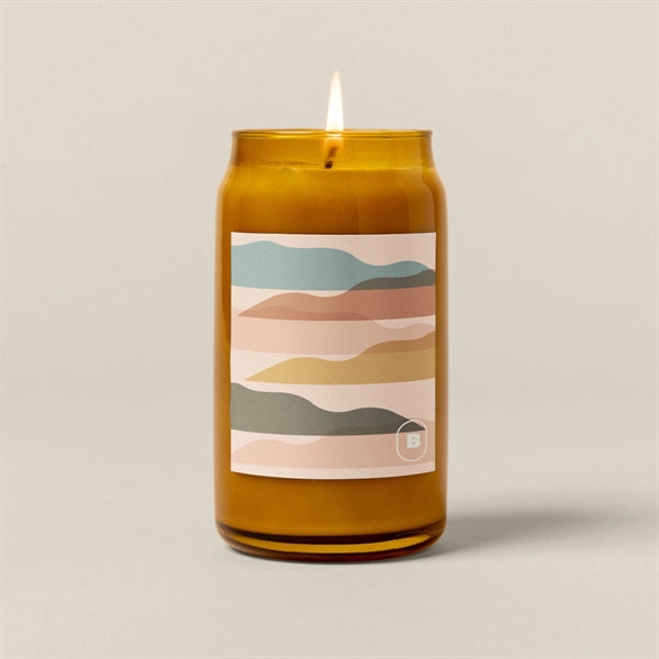 Beer Can Glass Candle - Label