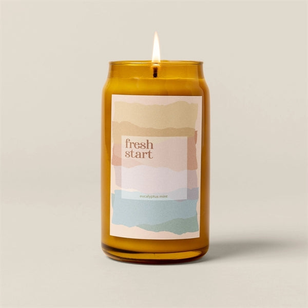 Beer Can Glass Candle - Label