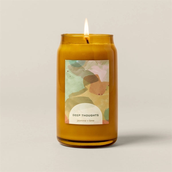 Beer Can Glass Candle - Label