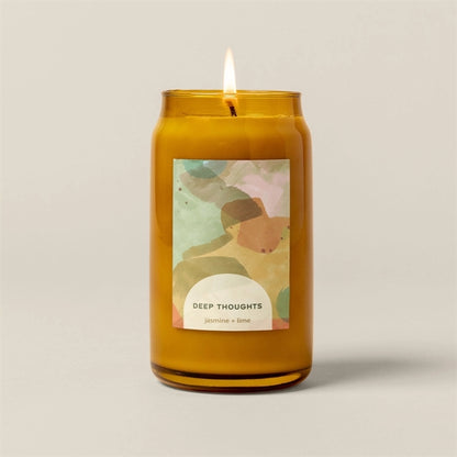 Beer Can Glass Candle - Label