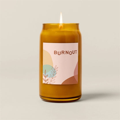 Beer Can Glass Candle - Label