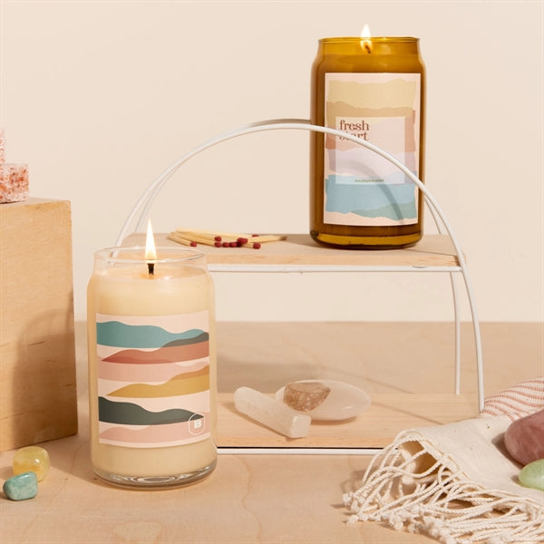 Beer Can Glass Candle - Label