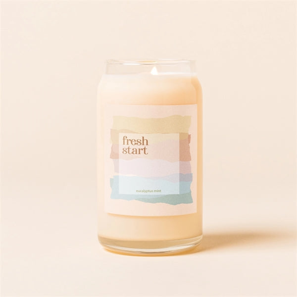 Beer Can Glass Candle - Label