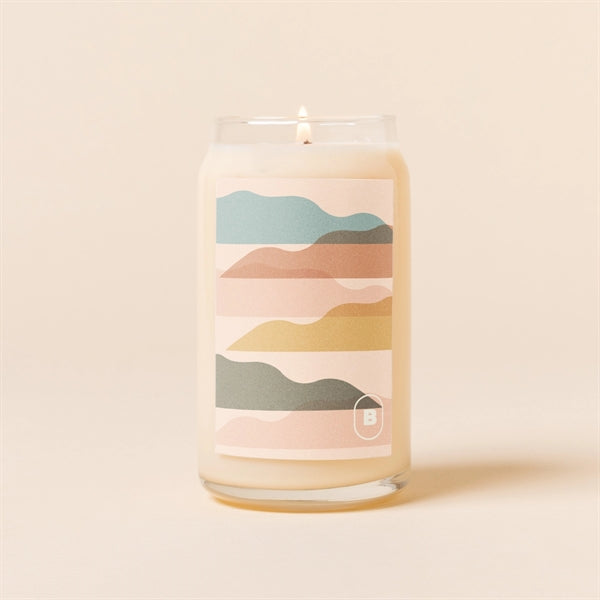 Beer Can Glass Candle - Label