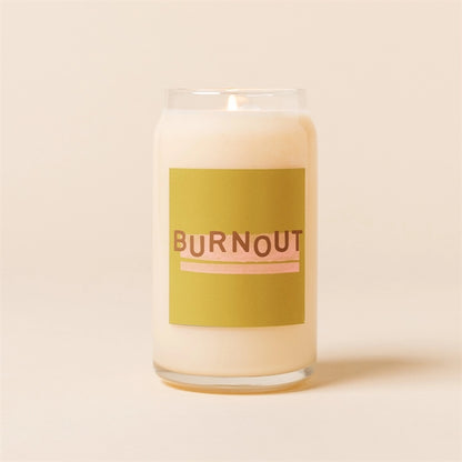 Beer Can Glass Candle - Label