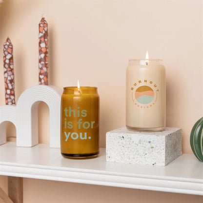 Beer Can Glass Candle - Direct Print
