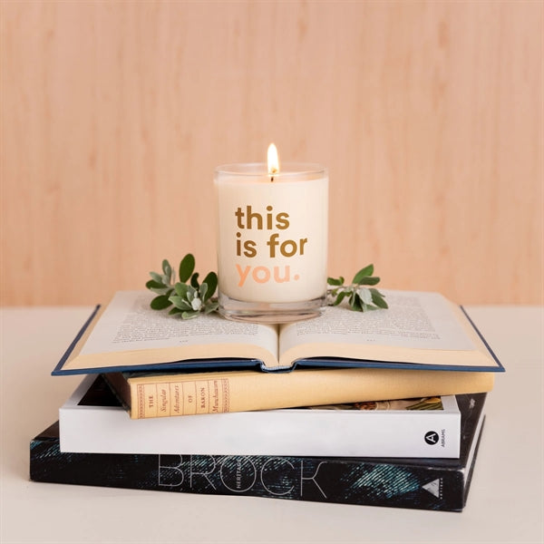 Double Old Fashioned Glass Candle - Direct Print
