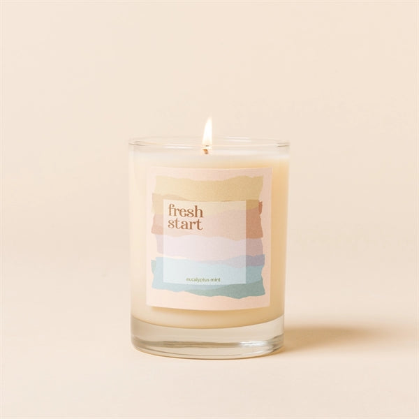 Double Old Fashioned Glass Candle - Label