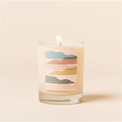 Double Old Fashioned Glass Candle - Label