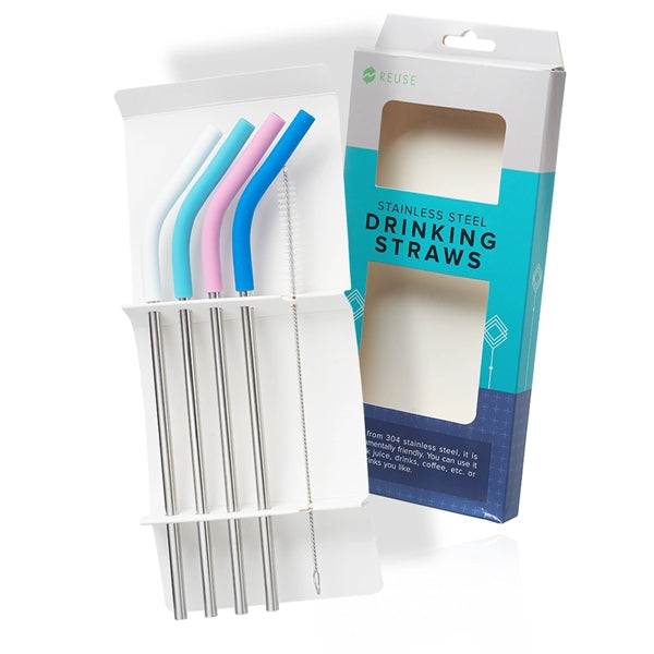 4-Piece Straw Pack with Brush