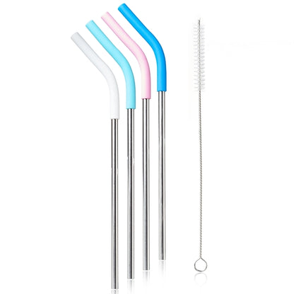 4-Piece Straw Pack with Brush