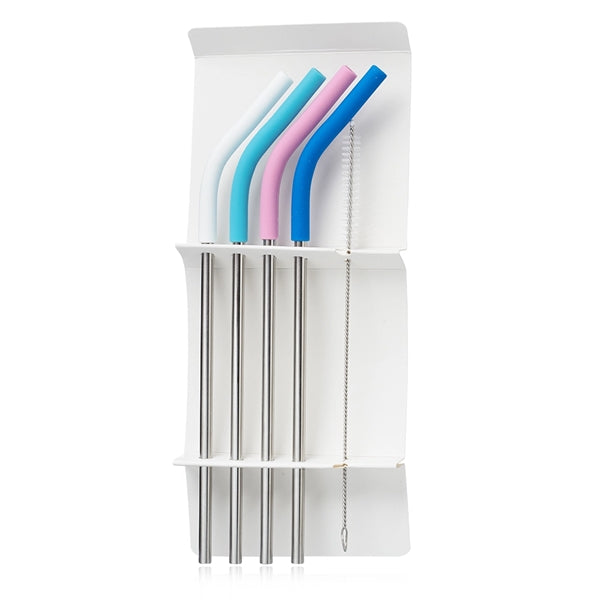 4-Piece Straw Pack with Brush