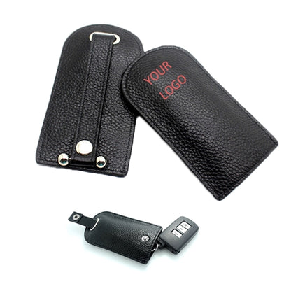 Genuine Leather Car Faraday Bag For Key Fob