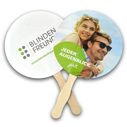 Two Sided Sandwiched Paper Hand Fan