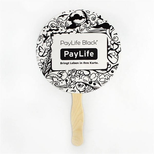 Two Sided Sandwiched Paper Hand Fan
