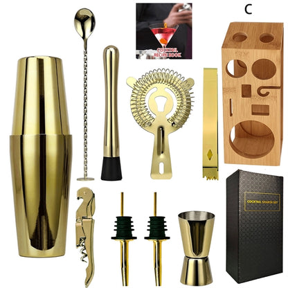 10Pcs Cocktail Shaker Set